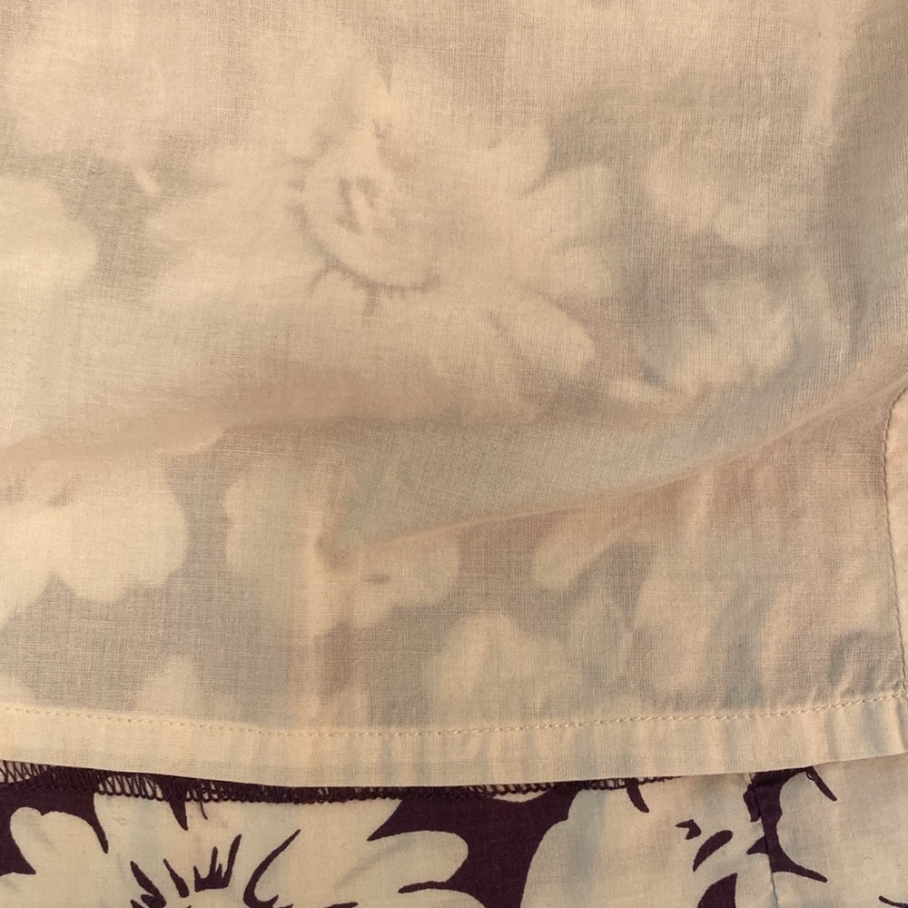 Boden Cotton Sleeveless Fit & Flare V Neck Dress Side Zip Purple White Floral 6L - Picture 8 of 11